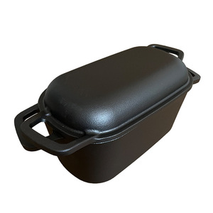 Marmite et <span class=keywords><strong>plaque</strong></span> de cuisson en fonte émaillée non revêtue robuste pour la cuisson du pain - Product Image 1