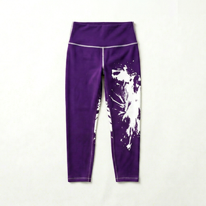 Leggings de Yoga Transpirables de Cintura Alta Color Morado para Mujer, Ropa Deportiva, Pantalones de Entrenamiento Elásticos con Bolsillos, Fitness - Product Image 1
