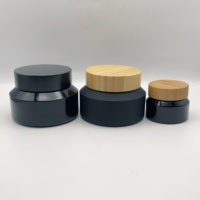 Cosmétiques, pots de stockage en verre noir de haute qualité, 50g, 250g, pot à miel en verre noir, pot en verre cosmétique avec couvercle doré