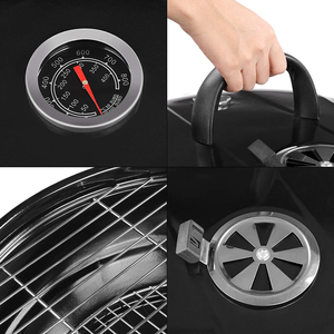 Vente en gros 18 pouces extérieur rond BBQ bouilloire Grill avec roue fond profond Apple poêle à charbon de bois Barbecue - Product Image 5