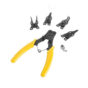 Multifunctional Circlip <b>Plier</b> <b>Set</b> 45 90 180 Degree Jaw Chrome Vanadium Steel Plastic Handle For DIY Use - Product Image 5
