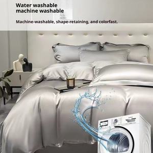 Sommer Hochwertiges Lanjing Vierteiliges <span class=keywords><strong>Set</strong></span> Cool Ice <span class=keywords><strong>Silk</strong></span> Naked Sleeping Bettlaken Bett bezug Home Decoration Bettwäsche - Product Image 4