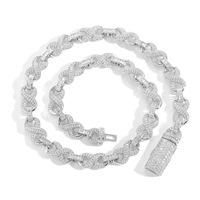 BESXL0392 Новое Европейское американское хип-хоп ожерелье шириной 10 мм цепочка бесконечности Персонализированная кубинская цепочка унисекс