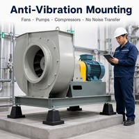 Support antichoc en caoutchouc pour climatiseur, isolateur de vibrations pour compresseur extérieur, utilisation murale ou sur plateforme