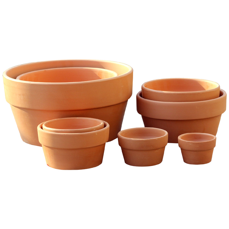 Klassieke Terracotta Klei Bloempot Grof Aardewerk Potten Voor Tuin