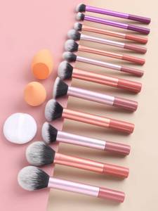 Lot <span class=keywords><strong>de</strong></span> 13 pinceaux <span class=keywords><strong>de</strong></span> maquillage professionnels pour le visage et les sourcils – Kit complet avec <span class=keywords><strong>pinceau</strong></span> <span class=keywords><strong>fond</strong></span> <span class=keywords><strong>de</strong></span> <span class=keywords><strong>teint</strong></span> individuel - Product Image 6