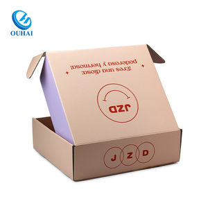 Nhà Máy Bán buôn thẻ tùy chỉnh hộp giấy sóng tái chế Màu Hộp Quà Tặng vận chuyển vải màu hồng hộp bưu phẩm - Product Image 2