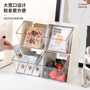 Double Tier Desk Organizer <b>Storage</b> Rack Plastic Rectangular Standing Type For Office Neatening And <b>Storage</b> - Product Image 3