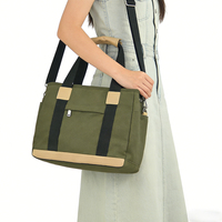 Sac fourre-tout en toile tendance avec fermeture éclair, design multi-poches, grande capacité et compartiments pour femmes - Personnalisation OEM
