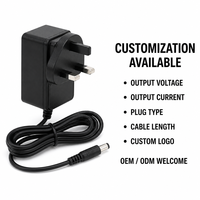 Adaptateur secteur 9V UK OEM ODM avec logo personnalisé, faible MOQ 500, vente en gros pour routeurs et fabricants d'LED