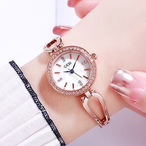 Montre de luxe pour femme sertie de diamants, montre en alliage étanche à la mode, bracelet quartz pour femme, design de vente en gros - Product Image 5