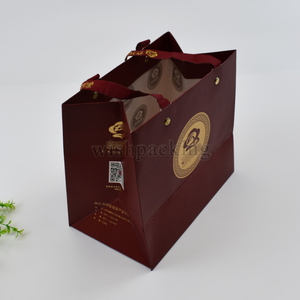 Sac <span class=keywords><strong>De</strong></span> Marque <span class=keywords><strong>De</strong></span> Luxe, bolsas <span class=keywords><strong>de</strong></span> compras <span class=keywords><strong>de</strong></span> papel impresas Rojas cuadradas <span class=keywords><strong>de</strong></span> lujo personalizadas con logotipos - Product Image 6