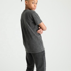 Custom Logo Big Boy Short Sleeve Tee <strong>Teenager</strong> Children Clothing Vintage Acid Wash <strong>T</strong> <strong>Shirts</strong> - Product Image 2