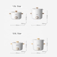 Top vente marmite électrique multifonction 2.5L cuisinière revêtement en céramique marmite intérieure antiadhésive nouveau Design Multi cuiseur vapeur.