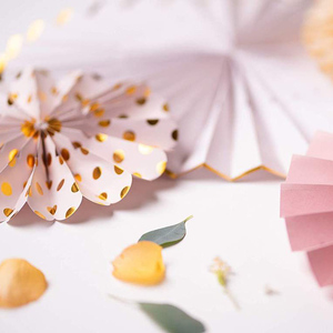Nicro Round Tissue Paper Pinwheel Craft Birthday Wedding Wall Paper Home Decoration <strong>Background</strong> Party Supplies Paper Fans Kit - Product Image 4