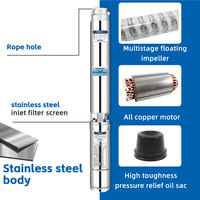 Pompe à eau submersible électrique verticale SHENNENG en acier inoxydable de 200 mètres pour puits profond