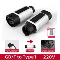 Adaptateur de charge GB/T vers SAE Type 1, 10 000 cycles de charge, connecteur durable plaqué argent, longue durée de vie
