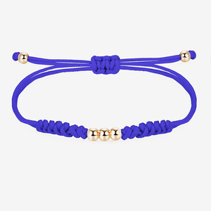 Handmade chuỗi dây bện có thể điều chỉnh dây vòng đeo tay không thấm nước tăng vàng ba hạt chuỗi chủ đề dệt vòng tay tình bạn - Product Image 4