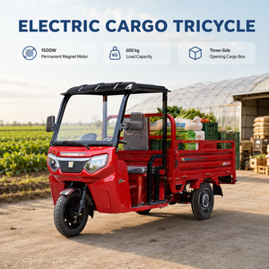 Tricycle <span class=keywords><strong>de</strong></span> cargaison électrique avec moteur <span class=keywords><strong>de</strong></span> 1500W et charge utile <span class=keywords><strong>de</strong></span> 500kg à trois roues électriques pour le <span class=keywords><strong>transport</strong></span> <span class=keywords><strong>de</strong></span> - Product Image 2