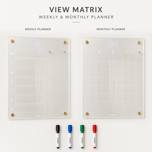 <span class=keywords><strong>Calendrier</strong></span> magnétique transparent en acrylique pour réfrigérateur, planificateur hebdomadaire et mensuel, tableau effaçable à sec avec 4 marqueurs pour l'organisation du réfrigérateur - Product Image 3