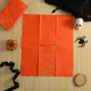 Halloween Gold Foil Paper Napkins 330x400mm Rectangle 20 Sheets Per Pack Party Tableware Decorations - Product Image 4