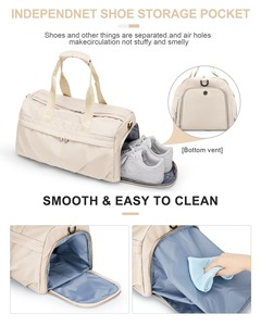 Sac de sport imperméable en gros, sac de voyage design, intérieur lisse facile à nettoyer, poche à chaussures, élégant - Product Image 6