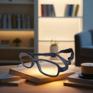 Anteojos de marco cuadrado TR90 DE ALTO clásico para niños, ventas directas, <span class=keywords><strong>correa</strong></span> de templo ajustable, diseño flexible sin bisagras para mediana edad - Product Image 5