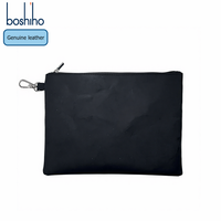 Sac à balles de golf en cuir véritable Boshiho, pochette pour objets de valeur, imperméable, écologique, portable, pour accessoires de golf