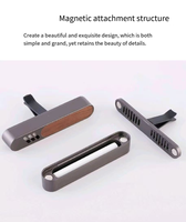 Diffuseur d'huiles essentielles pour voiture avec clip de ventilation en bois de noyer et logo personnalisé, parfum pour voiture, clip de parfum
