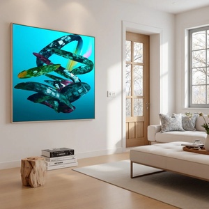 Arte Original 100% Pintado a Mano, Naturaleza Muerta Abstracta, Arte en Lienzo Acrílico para Decoración del Hogar y Hoteles - Product Image 4