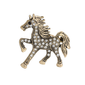Rétro élégant strass zodiaque cheval broche personnalisé Animal charme pour hommes/femmes costumes empêche les vêtements montrant la <span class=keywords><strong>naissance</strong></span> - Product Image 6