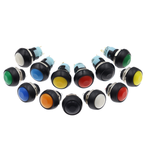 Interrupteur à bouton-poussoir rond étanche PBS-33A 12 mm |   Types momentanés et à verrouillage disponibles |   Multicolore Blanc, Noir, Bleu, Jaune - Product Image 1