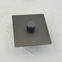 Interrupteurs à bouton rotatif SCS de luxe 86 250V à montage mural, cadre en acier inoxydable, gris mat, style moderne rétro, pour maison et villa, 300W 10A