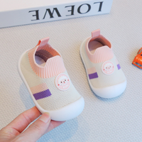 Chaussures de style chaussette pour filles, bébés, tout-petits, princesse, semelle souple, fermeture à boucle, résistantes à l'usure, en maille respirante, de 0 à 3 ans