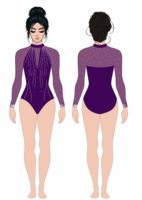 Justaucorps de gymnastique à la mode pour enfants élégant violet conçu sur mesure pour l'entraînement de compétition robes en gros