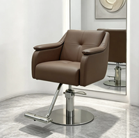 Chaise de coiffure pour salon de mode, réglable en hauteur par vérin hydraulique, pivotante à 360°, pour barbier, coloration et permanente