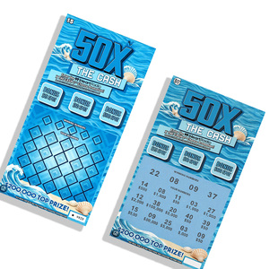 Cartes de loterie à gratter style océan avec impression personnalisée haute résolution, estampage à chaud et revêtement de sécurité - Product Image 4