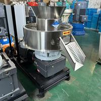Nouvelle machine à granulés de biomasse à moule annulaire de petite taille avec coque en acier inoxydable et armoire de commande pour machine à granulés de sciure de bois