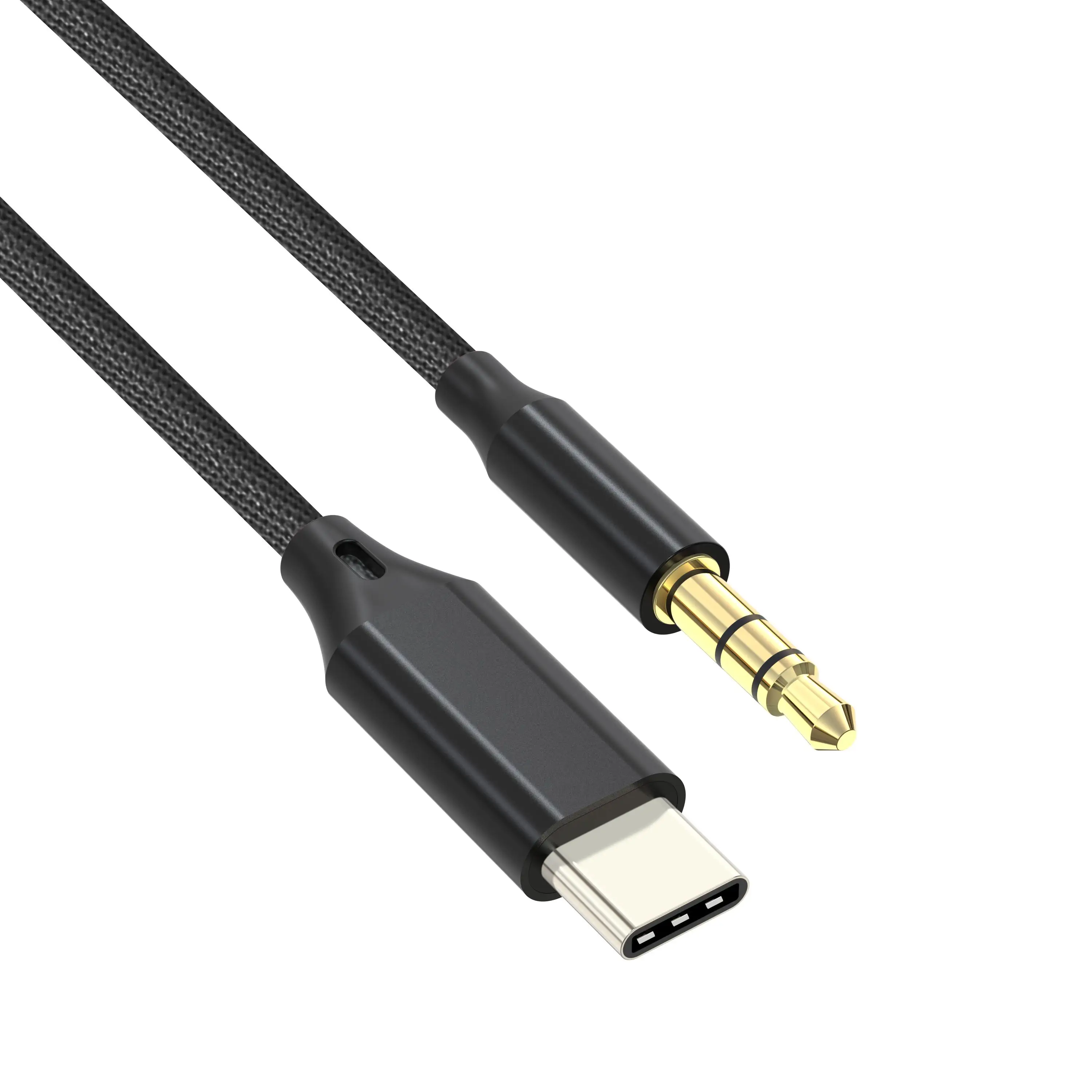 Entrada usb tipo c para 3.5mm premium, cabo adaptador de áudio estéreo para carro, fone de ouvido, alto-falante