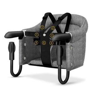 Mesa de almacenamiento plegable portátil para silla alta, enganche para asiento de alimentación de bebé, gancho para silla con bandeja para escritorio de cocina y comedor - Product Image 2