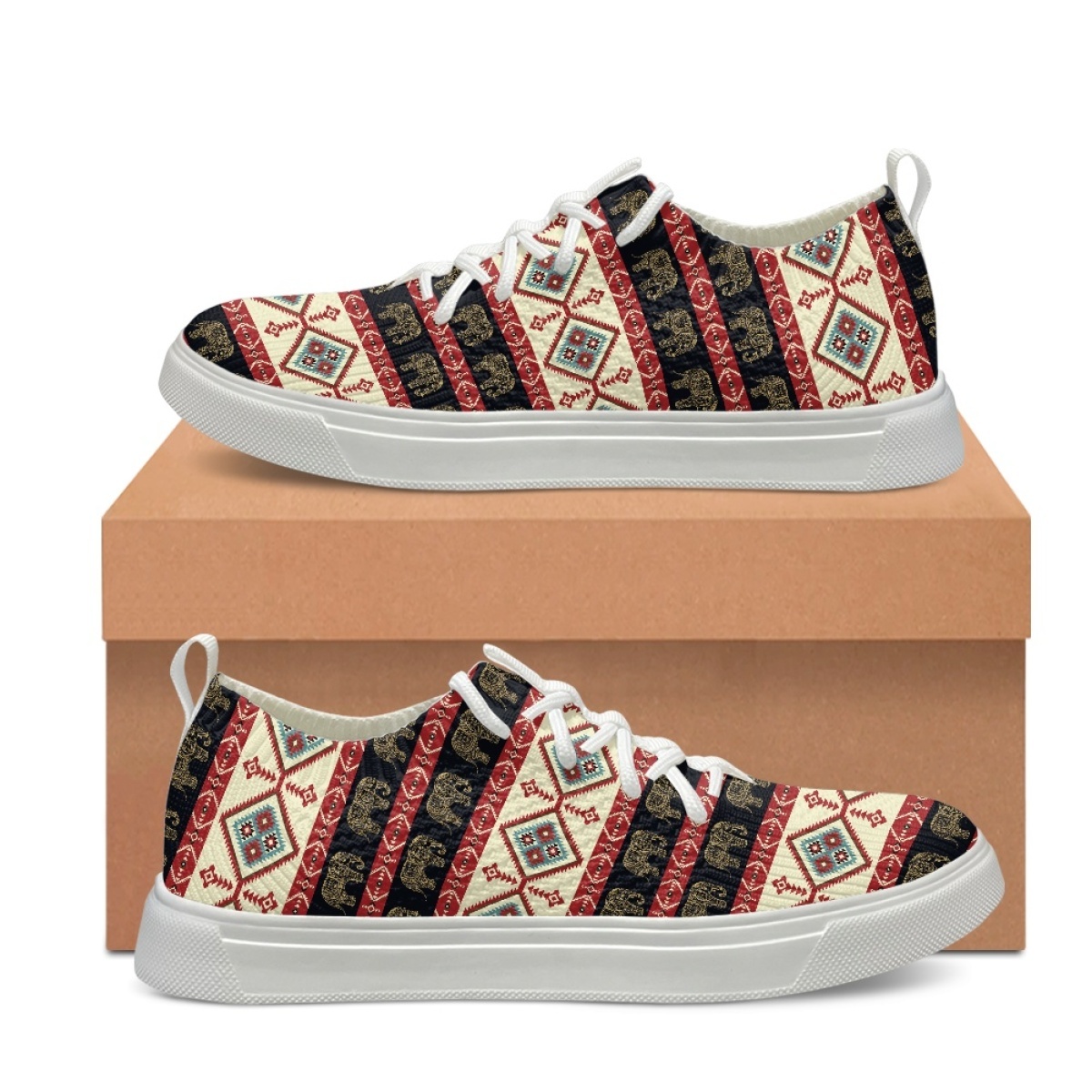 African Print Shoes For Men African Print /Ankara Flat Shoes (with Laces)  Yellow And Green