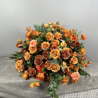 Haute qualité automne Orange verdure fleur boule Table pièce maîtresse vente chaude pour Halloween saint valentin pâques Floral