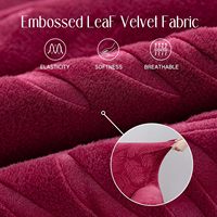 MeiMeileo Lot de 2 housses de fauteuil gaufrées, respirantes, anti-poussière, extensibles, lavables, pour chiens/chats (Rouge bordeaux)