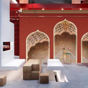 วอลล์เปเปอร์ 3 มิติติดผนังสไตล์ไทยสตูดิโอโยคะสําหรับห้องนั่งเล่น - Product Image 3