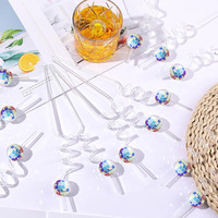 Pailles à boire en spirale colorées et créatives en gros pour bar, club, discothèque, accessoires de fête, fournitures de fête de vacances