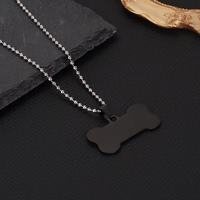 Plaque d'identification pour chien personnalisée en acier inoxydable électroplaqué avec impression sérigraphique et chaîne à billes