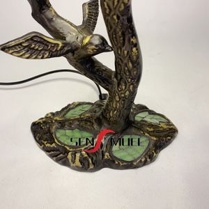 <span class=keywords><strong>Paralume</strong></span> in latta saldato in vetro colorato colorato stile stile stile 16 pollici Retro europeo lampada da tavolo decorativa da tavolo a LED - Product Image 3