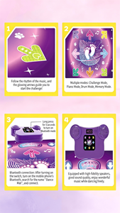 ELI TOYS Alfombra de Baile LED para Niños Pequeños, Antideslizante, Musical, Ritmo, Sin Pantalla, Juguete Electrónico Educativo, Edades 4-14+, Navidad - Product Image 5