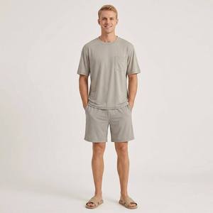 Ensemble de pyjama 2 pièces en bambou pour hommes – Tenue décontractée personnalisée et confortable pour homme – Vêtements de nuit amples – Vente en gros usine - Product Image 3