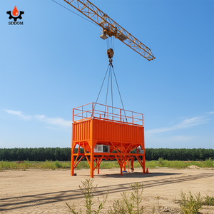 Silo de Cemento Horizontal Móvil en Contenedor de 20 Pies, Silo de Cemento Apilable de Bajo Perfil Portátil de 20-100 Toneladas para Planta Dosificadora - Product Image 2